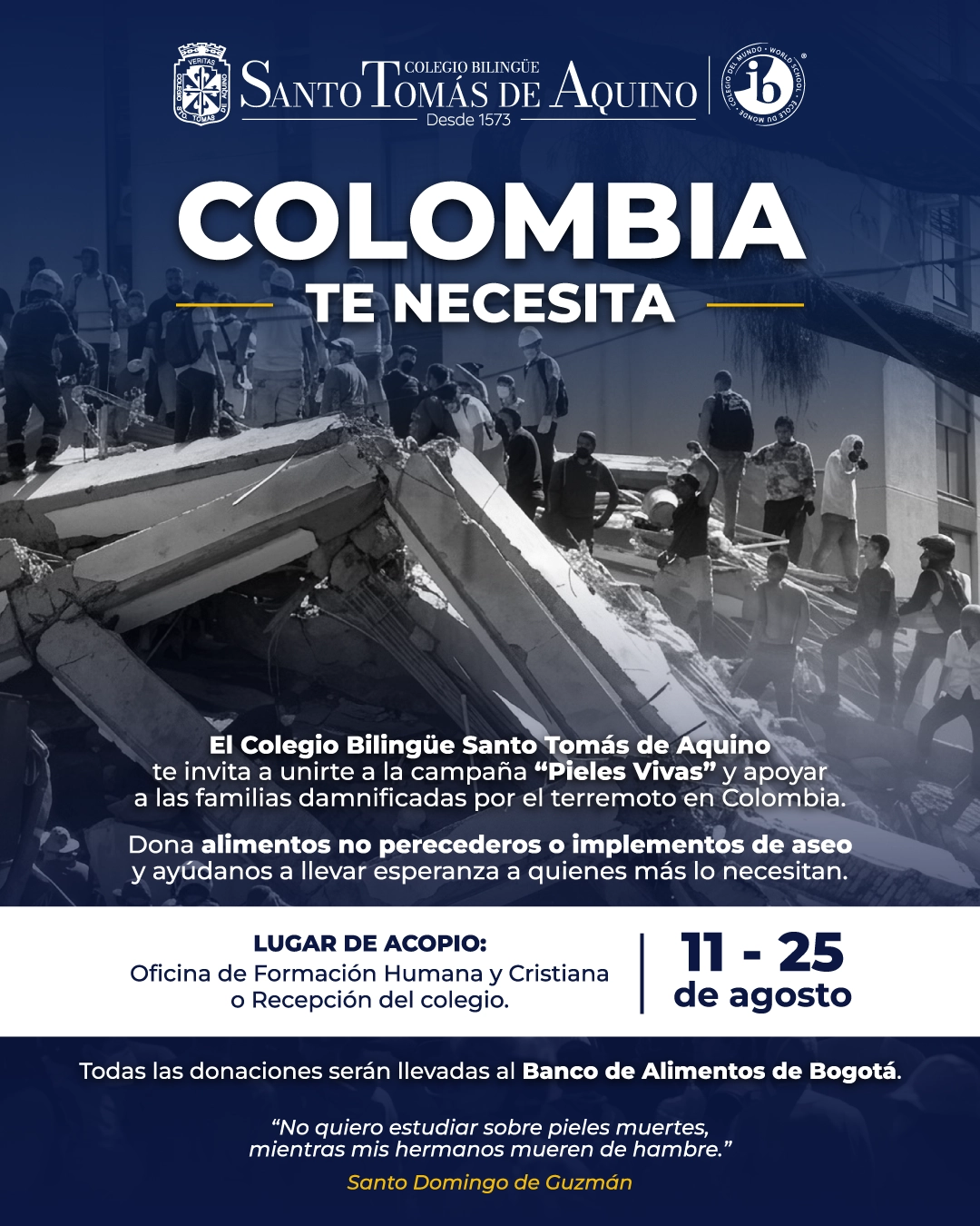 Comunicado Colegio Bilingüe Santo Tomás de Aquino