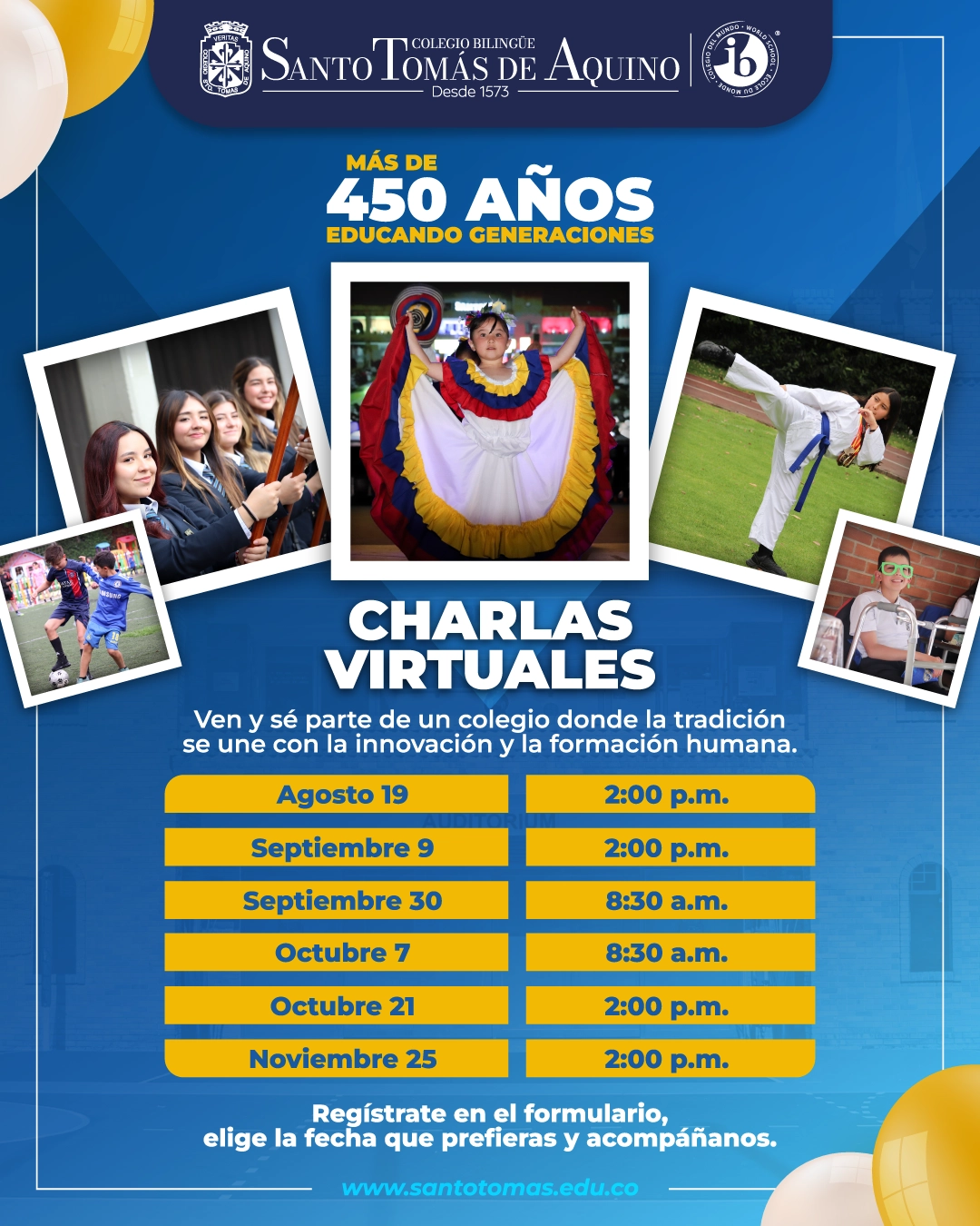 Charlas virtuales del Colegio Bilingüe Santo Tomás de Aquino