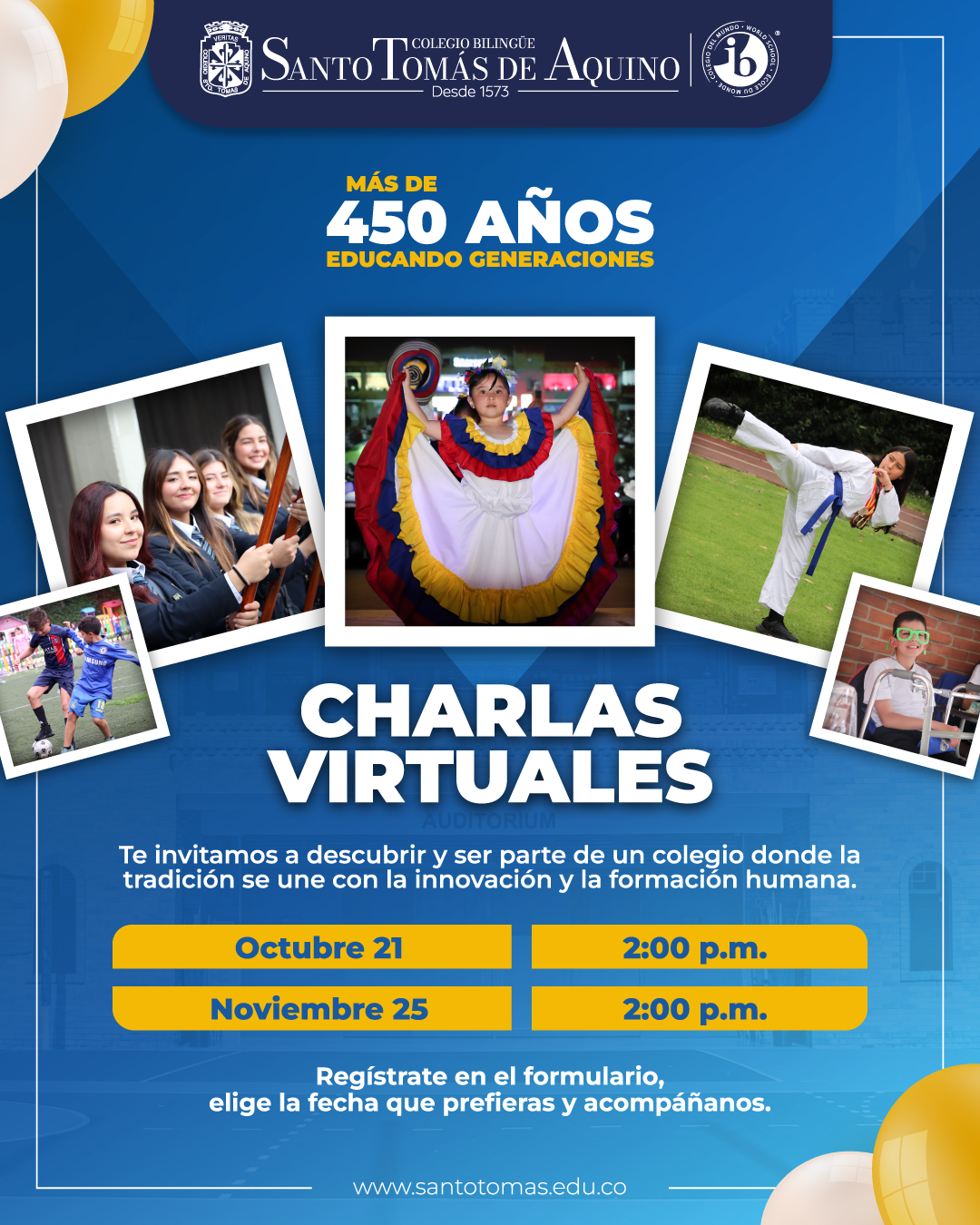 Charlas virtuales del Colegio Bilingüe Santo Tomás de Aquino